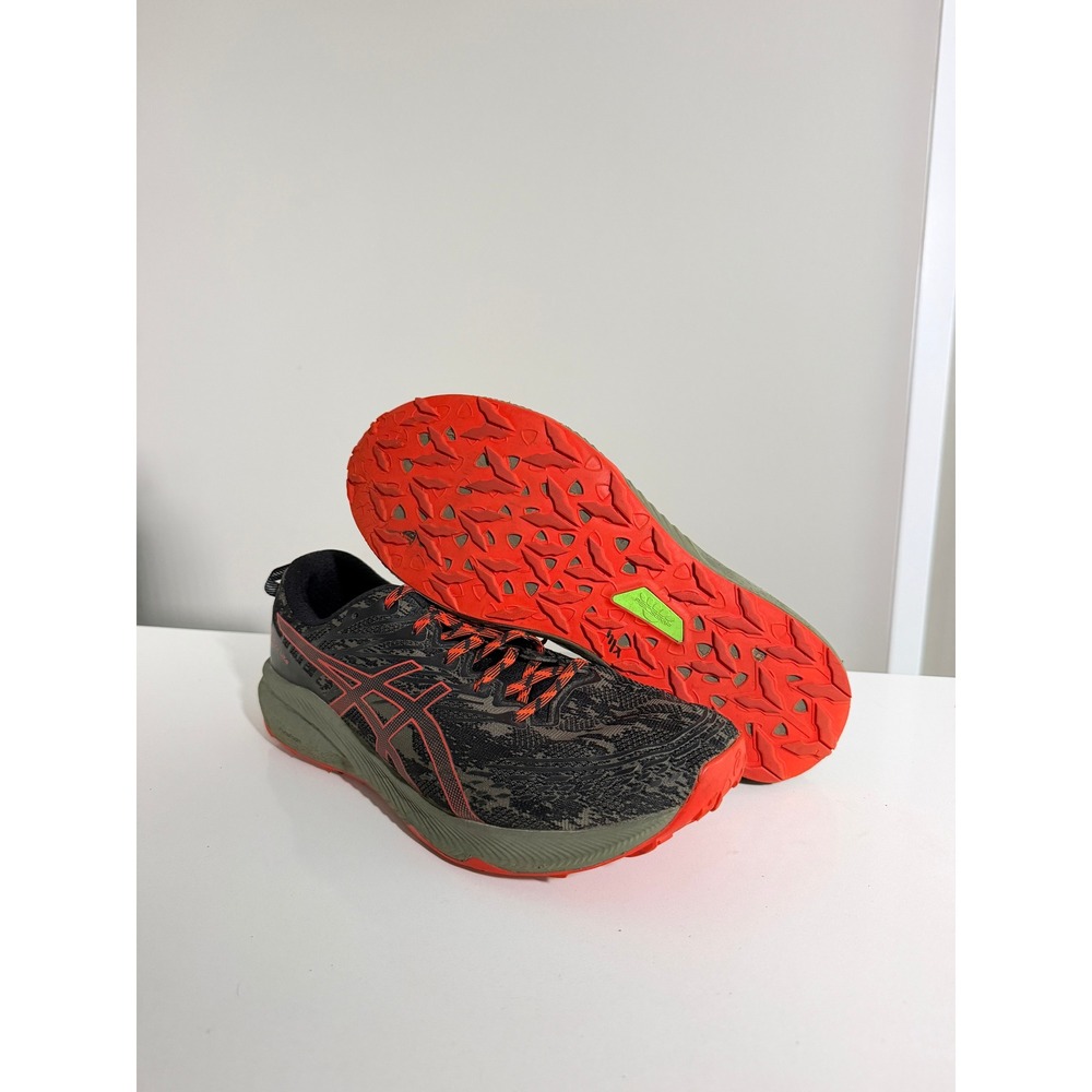 ASICS Fuji Lite 2 Trail Running Shoes Mens 11.5 Black Orange Camo 1011B467